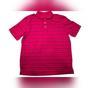 Pre-Owned BOBBY JONES Golf Polo Shirt Men's SIZE XXL Red Black Stripe Top Nice
